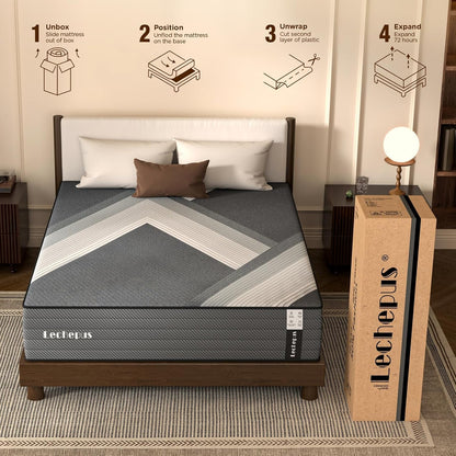 10 Inch Medium Firm Hybrid Queen Mattress in Box